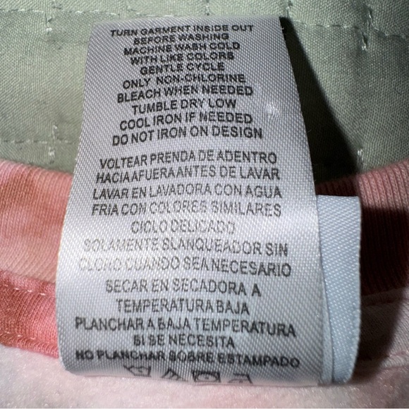 Pink Tie-Dye Mickey Mouse Never Stop Trying Sweatshirt. Sz. LG VGUC - Picture 8 of 8